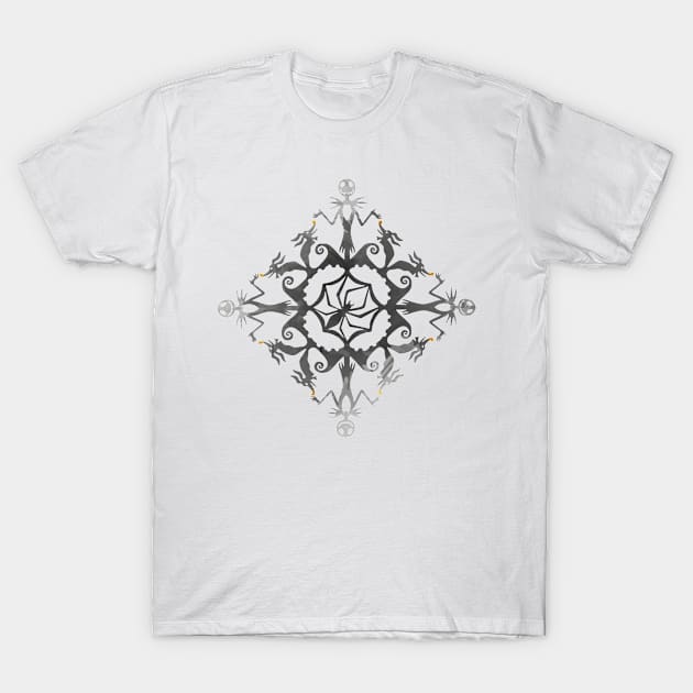 Snowflake Inspired Silhouette T-Shirt by InspiredShadows